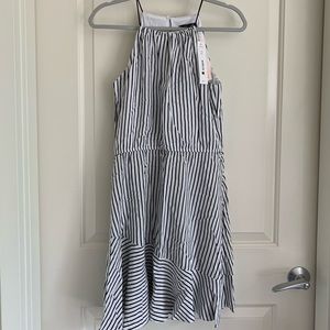 NWT Aqua Striped Halter Dress